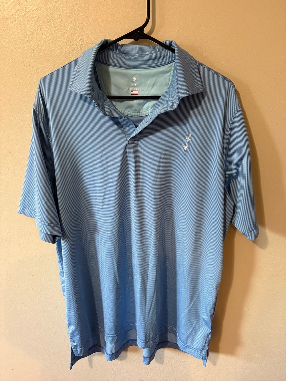 Fairway & Greene Striped Polo Shirt Mens size Large